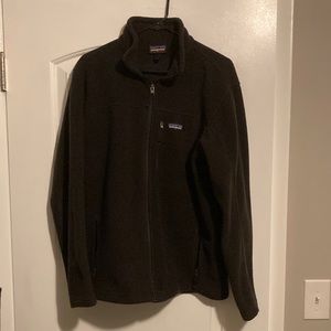 Men’s Large Patagonia Synchilla Full Zip Fleece Jacket Black